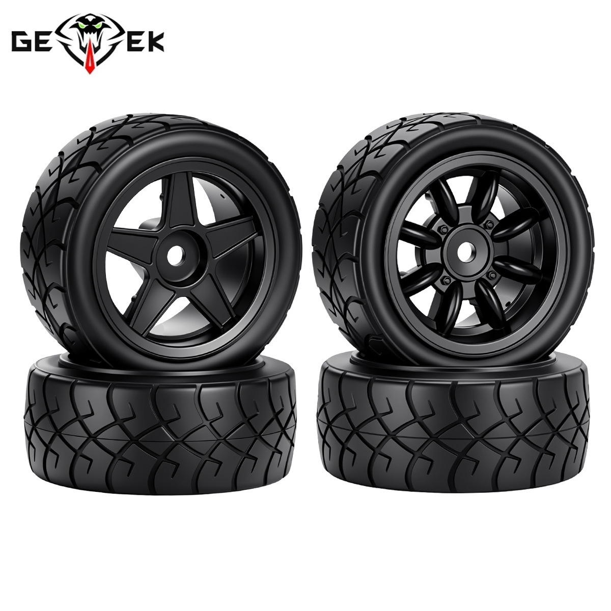 Wheel Rim Rc - 57MM Rubber Tire Plastic Wheels Rim