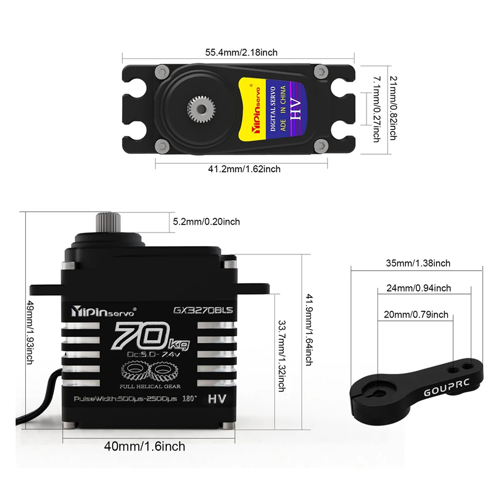 1/2PCS 70KG Large Torque Brush - Rc Hobby Motors review and price