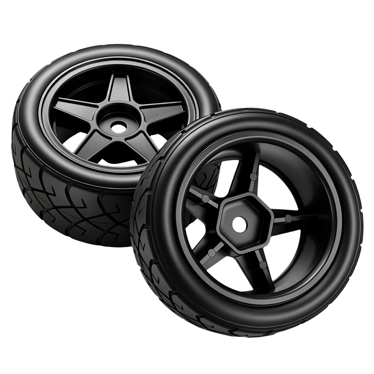 57MM Rubber Tire Plastic Wheel - Wheel Rim Rc review and price