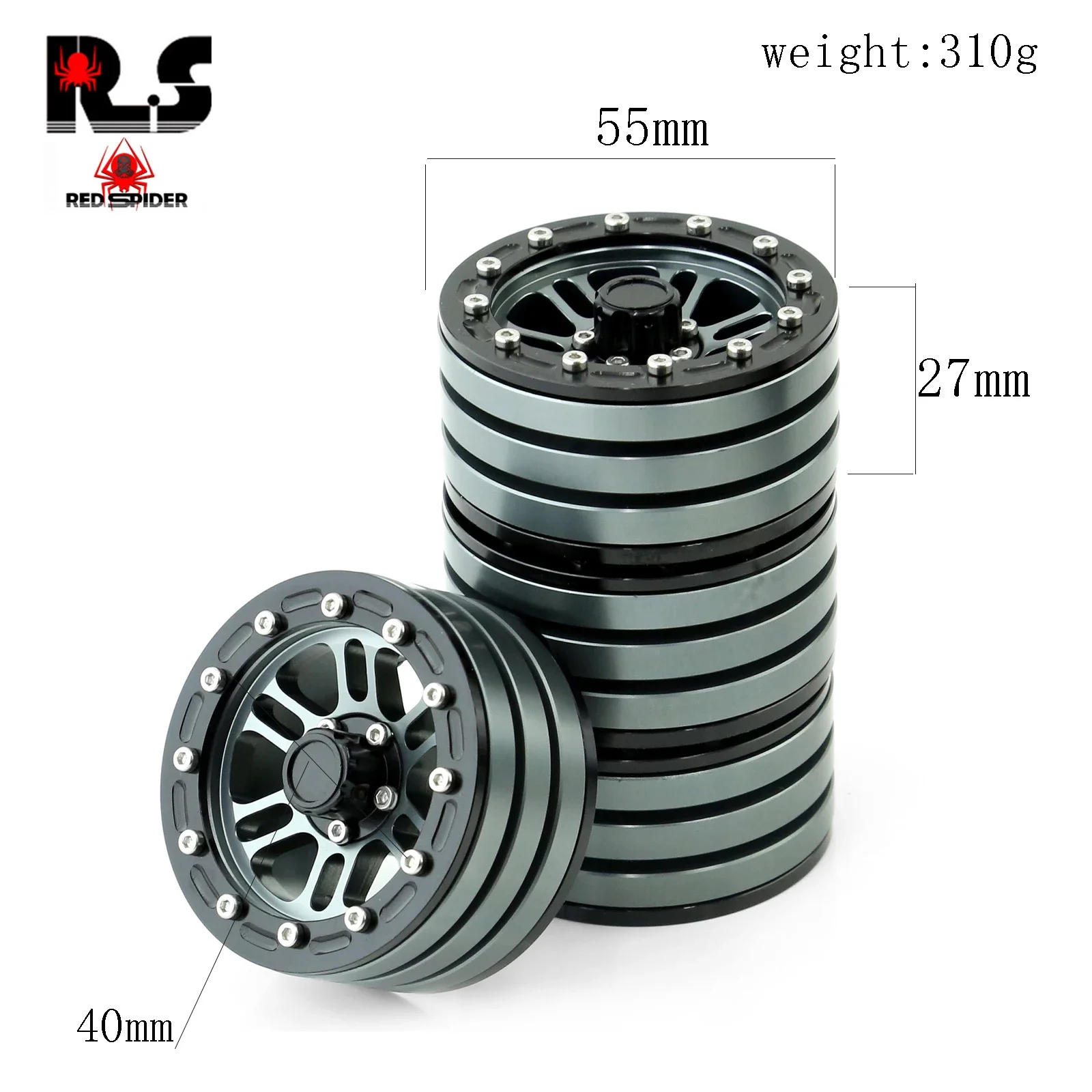 4PCS Metal 1.9 Inch Beadlock W - Wheel Rim Rc review and price